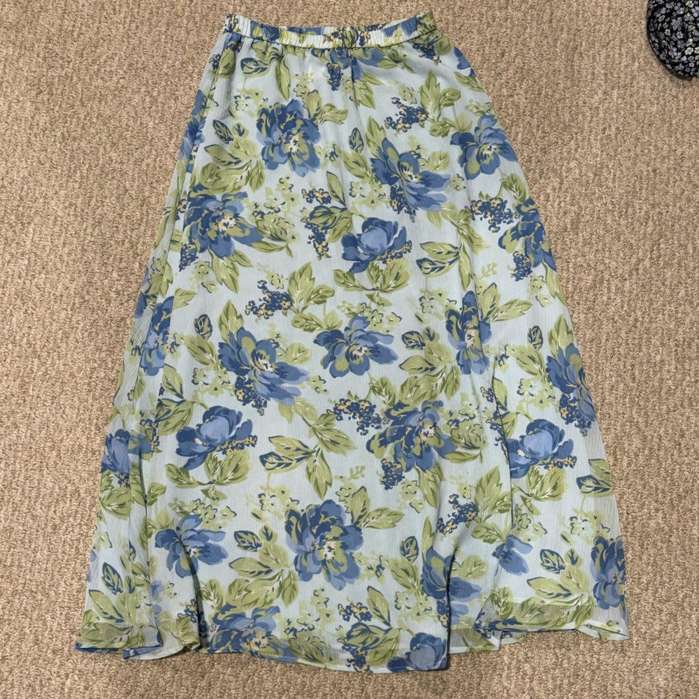Coldwater Creek Floral Patterned Maxi Skirt